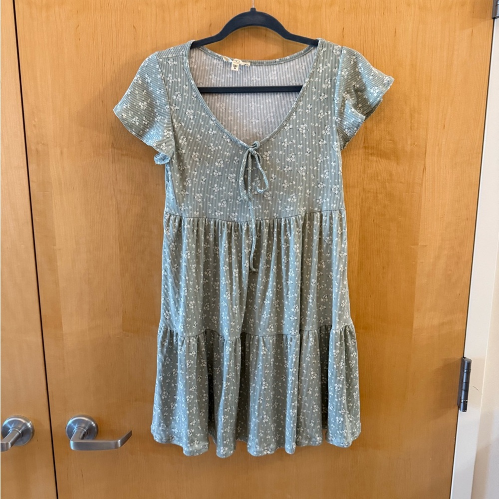 Floral Green Juniors Dress
